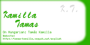 kamilla tamas business card