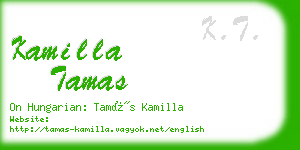 kamilla tamas business card